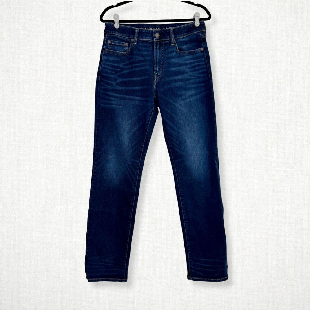 American Eagle Men’s 32x32 Original Straight AirFlex Dark Wash Stretch Jeans